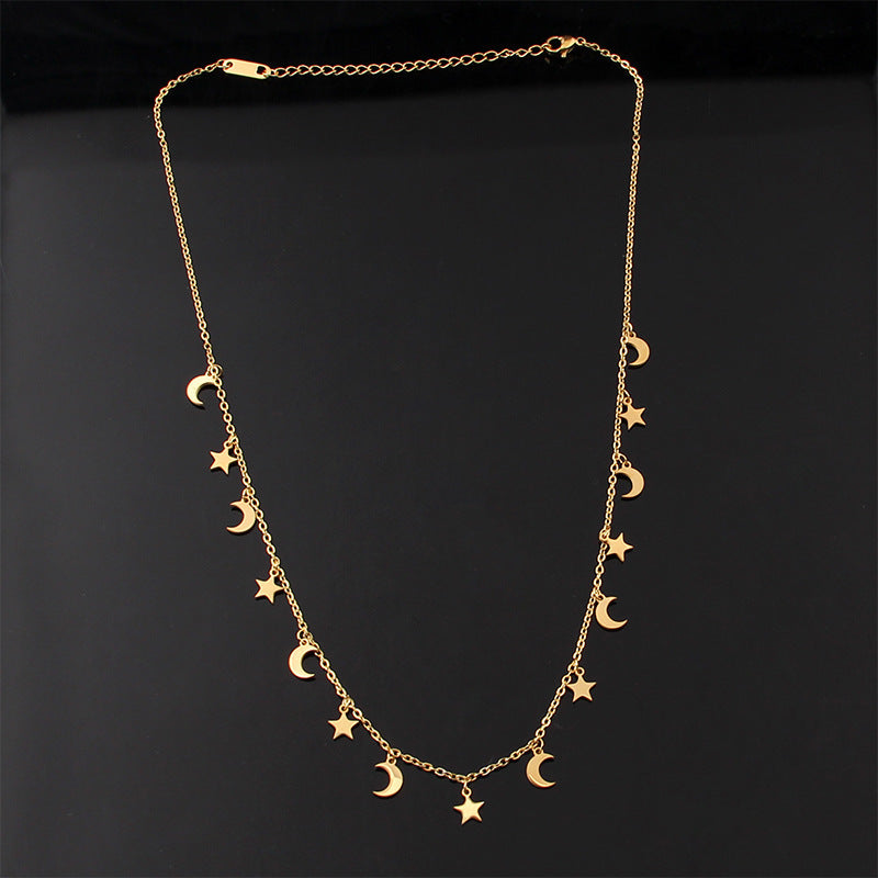 Female Stainless Steel Star Small Pendant Necklace - Chic Angle